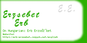 erzsebet erb business card